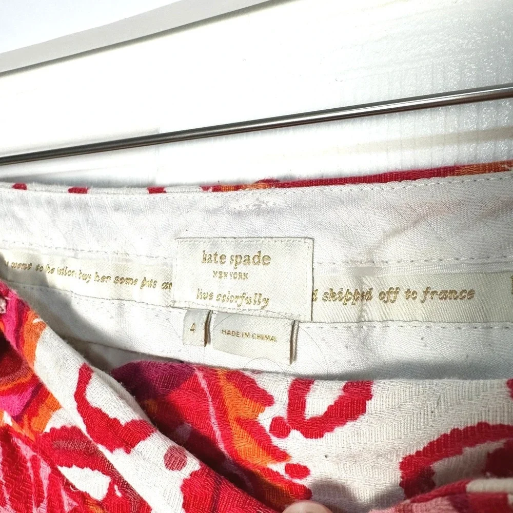 Kate Spade New York Marti Pants Palm Springs Coral Paisley Cropped Pants4